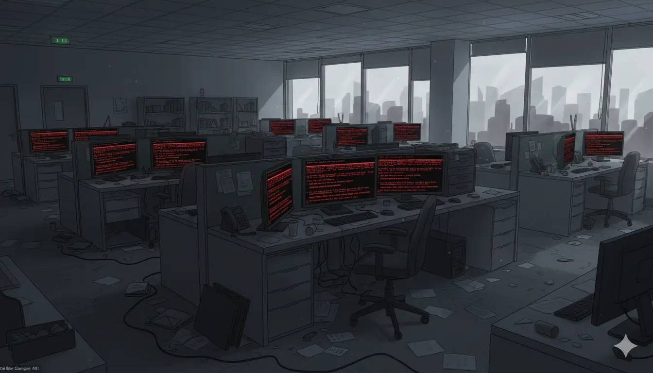 Office after the attack