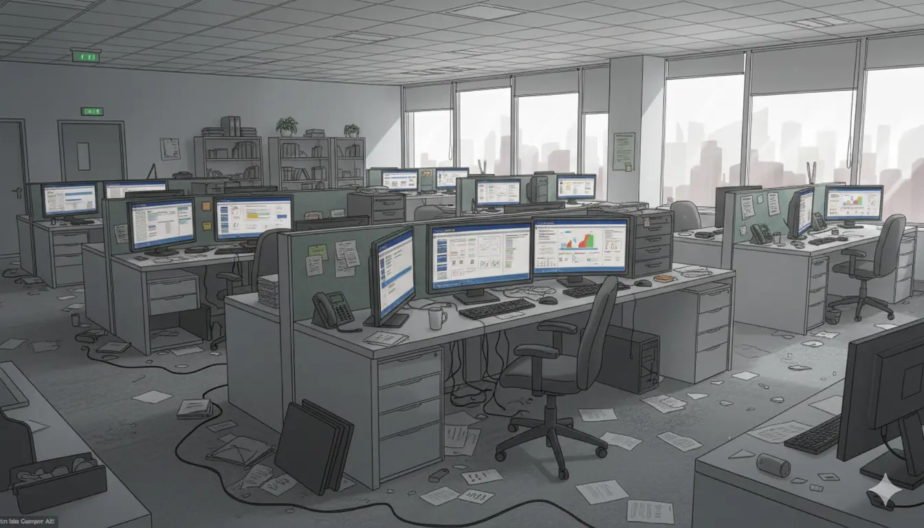 Office before the attack