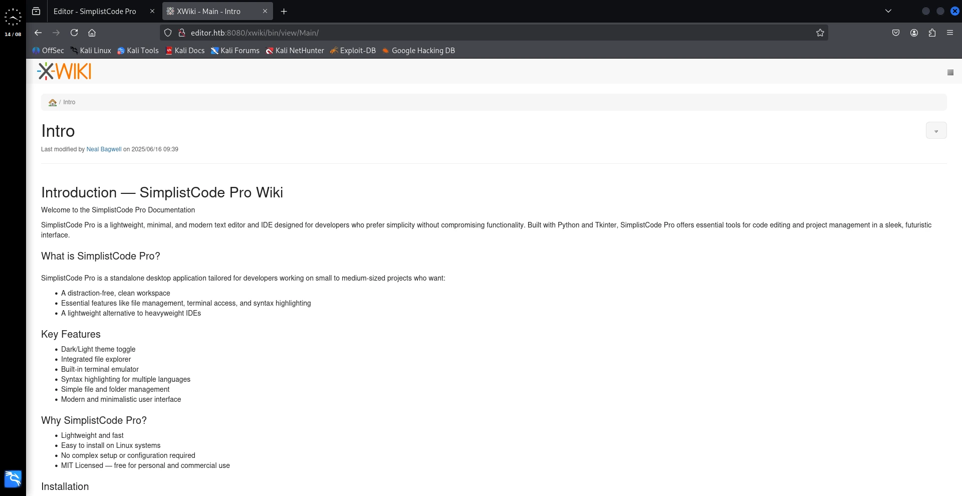 Port 8080 - XWiki Documentation